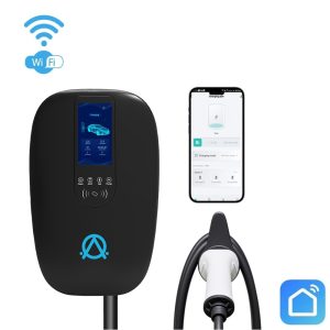 Elektromobilio įkrovimo stotelė Aurora, Type 2, 22kW, 5 metrai kabelis, Juoda